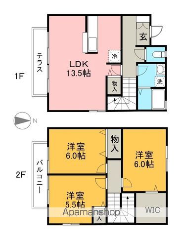 ヴィレッジ札場　Ｂ棟 101号室 間取り