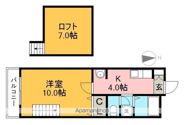 エスポアール 402号室 間取り