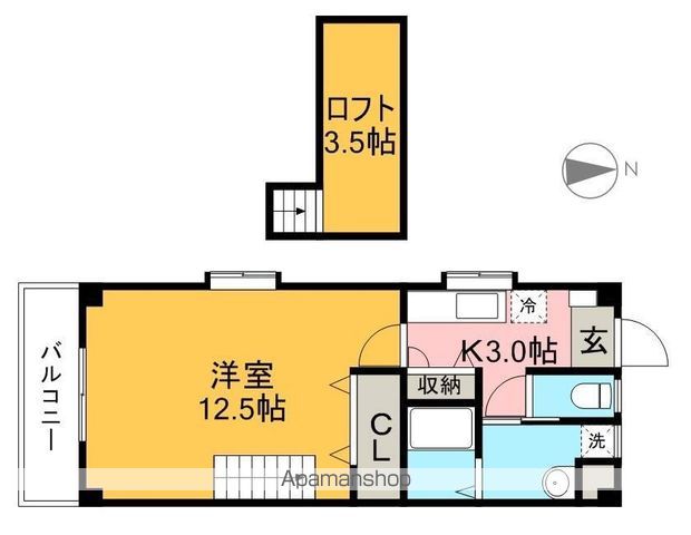 マンション　エレガント 401号室 間取り