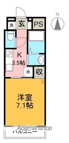 コーラル 101号室 間取り