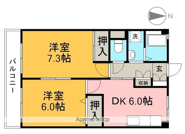 木の丸グリーンハイツ 403号室 間取り