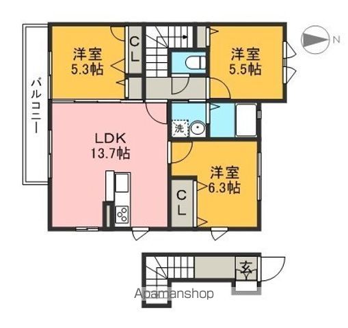 シャーメゾン　フォルトゥーナ　Ｃ棟 間取り