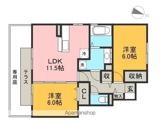 ソレイユⅠ 105号室 間取り