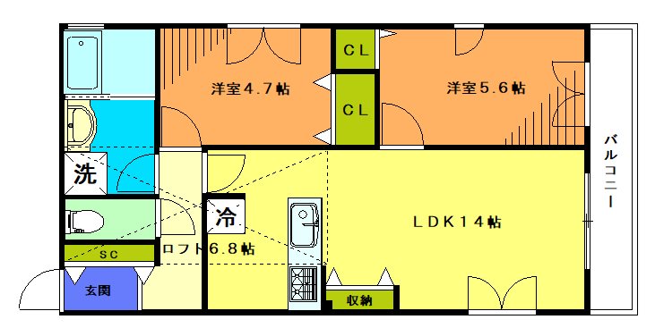 フォレストヒルズＡ棟 間取り