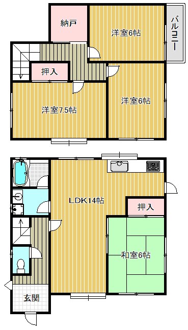 栄戸建借家 間取り