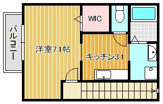 クローバーヒルズ  210号室 間取り