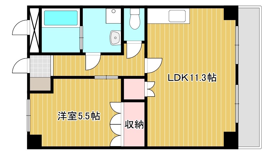 テンプルリバー2番館 間取り