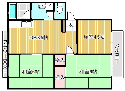 ハイツ北浦 間取り