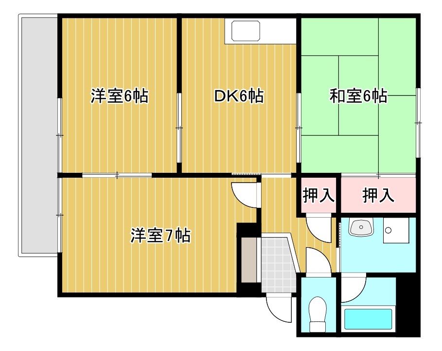 メゾンサープラス西堀A 間取り図