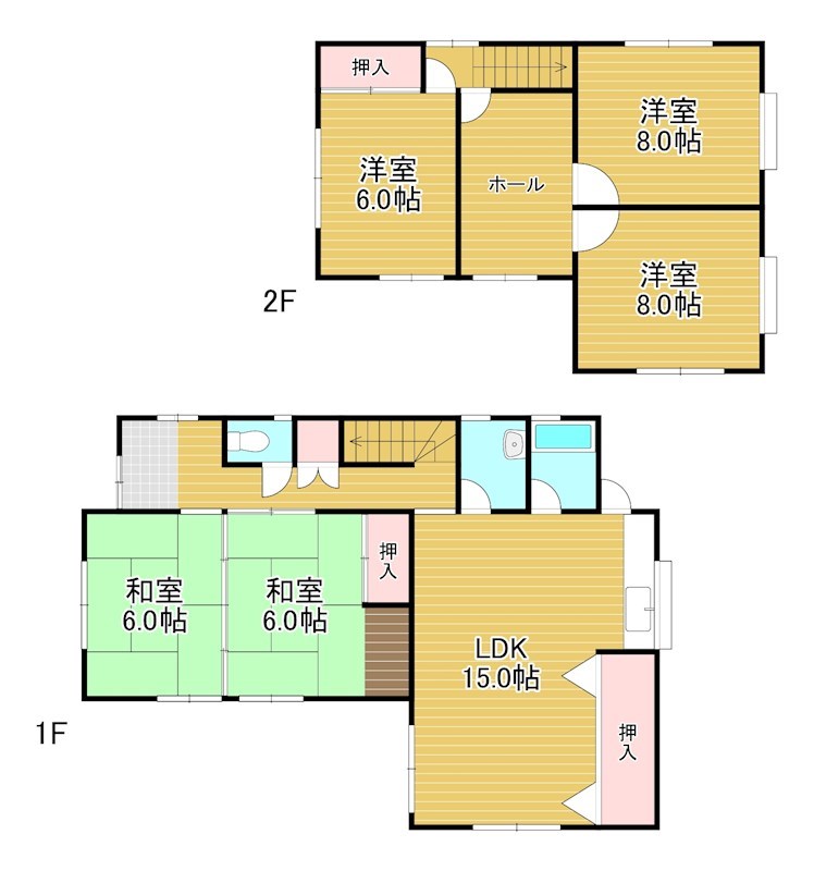 愛荘長野5貸家 間取り