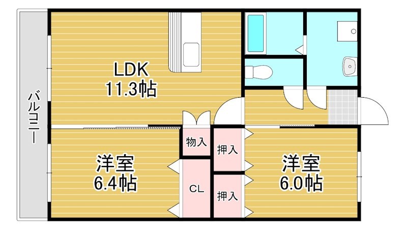 ユーミー能登川DUE 間取り