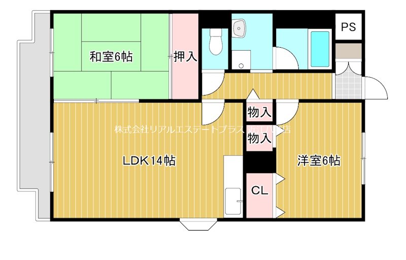 グリーン茨木 602号室 間取り