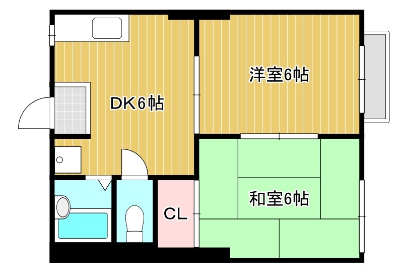 コスモ市川’94　B棟 間取り