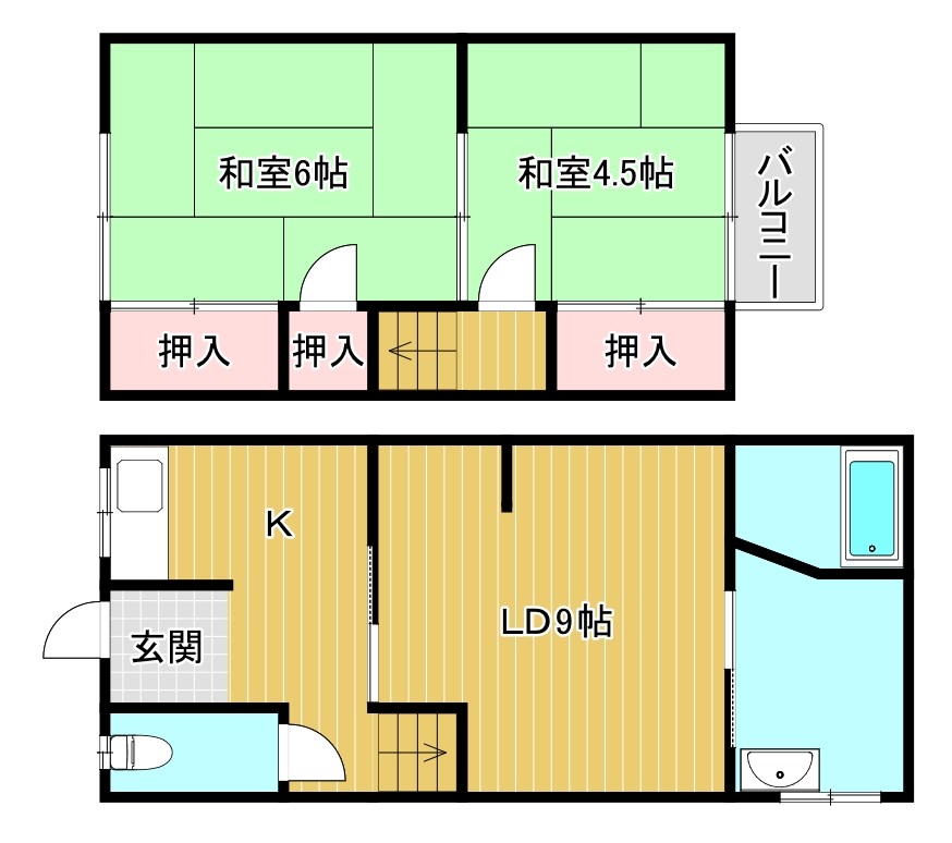 上野町貸家　 間取り