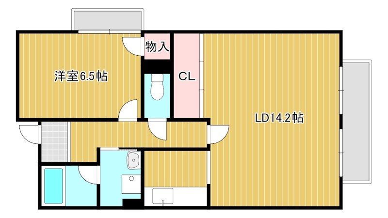 フラワー3番館 間取り
