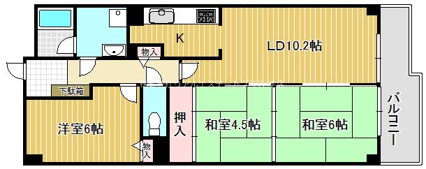 シャルマンコーポ野洲Ⅱ  間取り