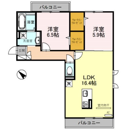 Canal寿　A棟 間取り