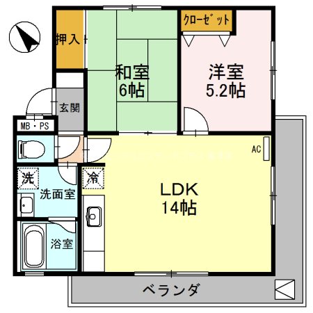 ヴィラ・デ・コローレ 間取り