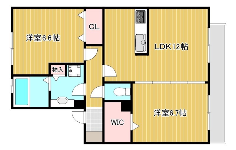 Canal寿　Ｂ棟 間取り