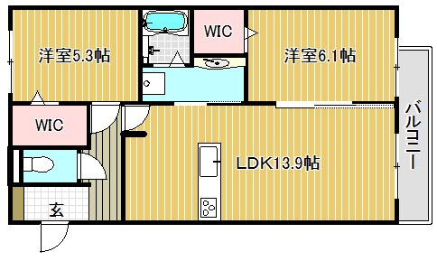 セジュールニューパークヒル  間取り