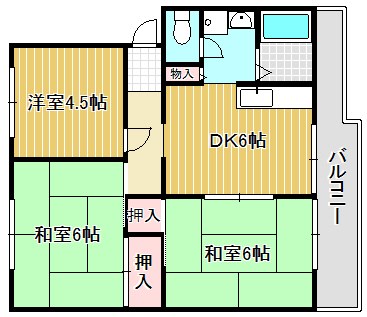 ハイツ清涼 102号室 間取り