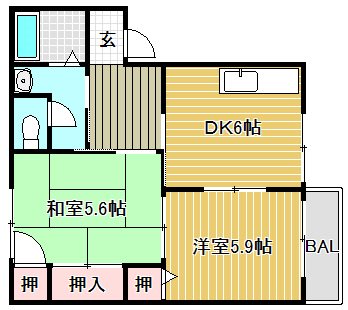 オオスミハイツⅢ 間取り