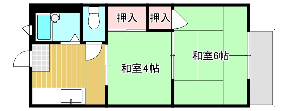 プラザエイト  102号室 間取り