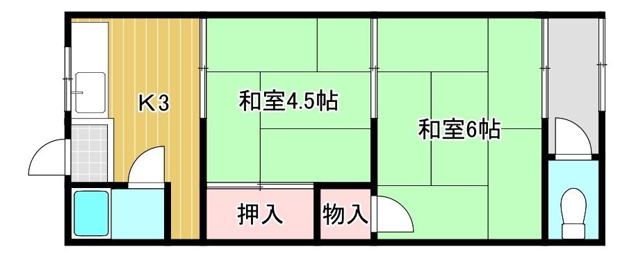 鷹飼アパート 間取り