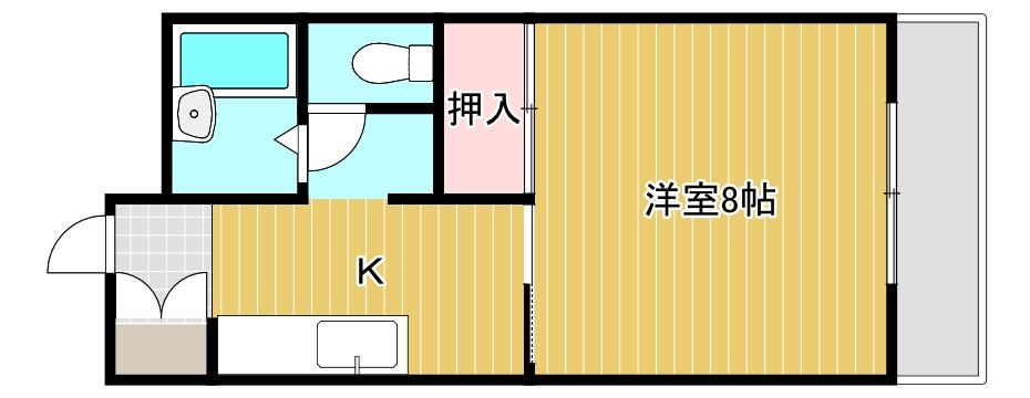 コスモハイツ秦荘 間取り