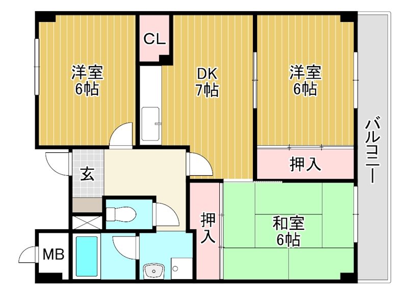 西谷第５ハイツ 間取り図