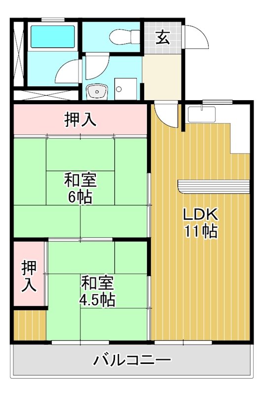 八日市ハイツ 間取り