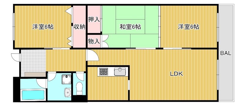 ロイヤルレインボー中主  間取り
