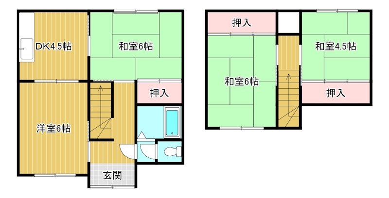 堀上町A貸家 間取り