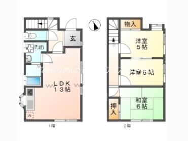 札の辻借家1号棟 間取り
