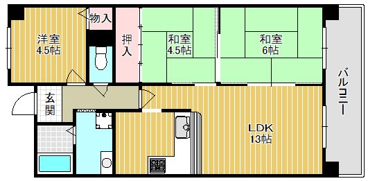 ふじとぴあ 504号室 間取り