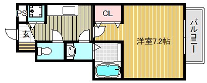 シダーコンフォール弐番館 107号室 間取り