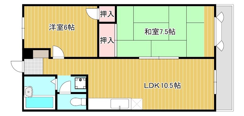 フローラ 205号室 間取り