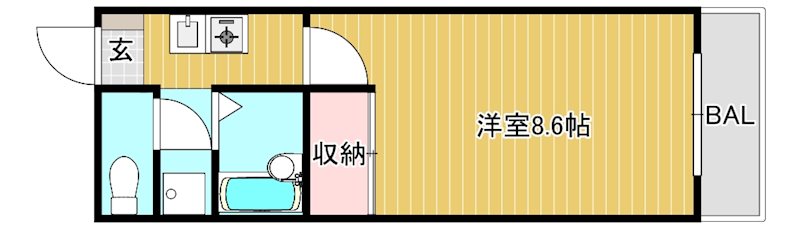 御園ハイツⅠ 309号室 間取り
