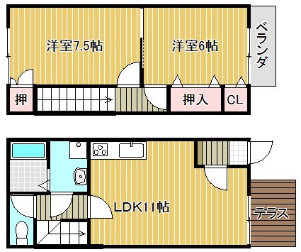 ビ・アレイド 101号室 間取り