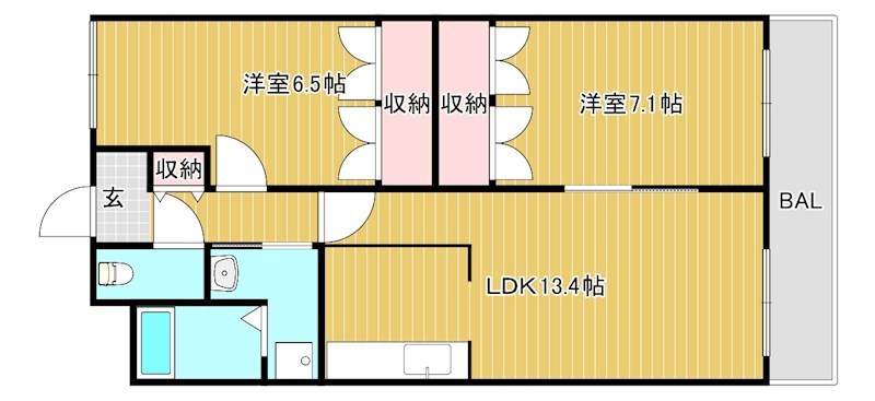 バローゼ5 301号室 間取り