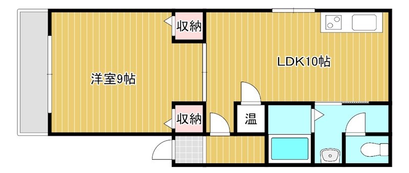風と憩いのティノアール 102号室 間取り