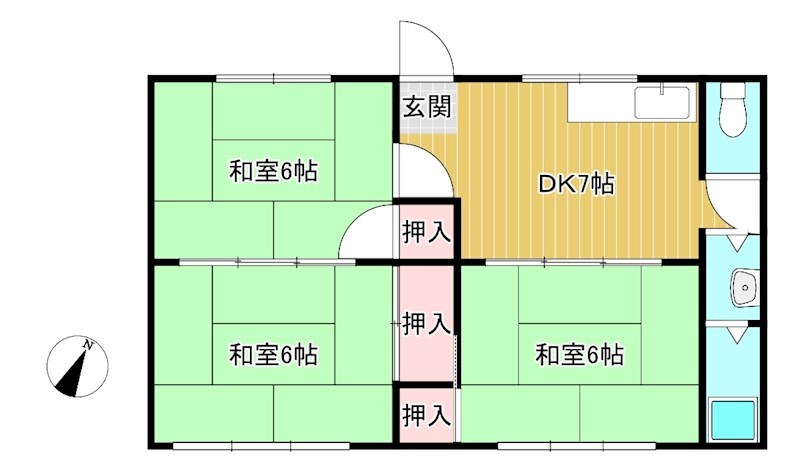 メゾンド春日 1号室 間取り