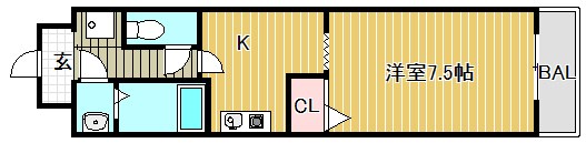 アヴニールタカラ 2-C号室 間取り