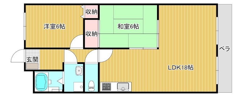 ラフェスタ彦根Ⅱ 105号室 間取り