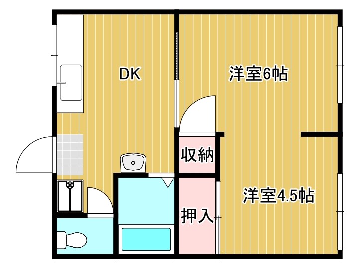 長野ハイブリッジハイツⅡ  203号室 間取り