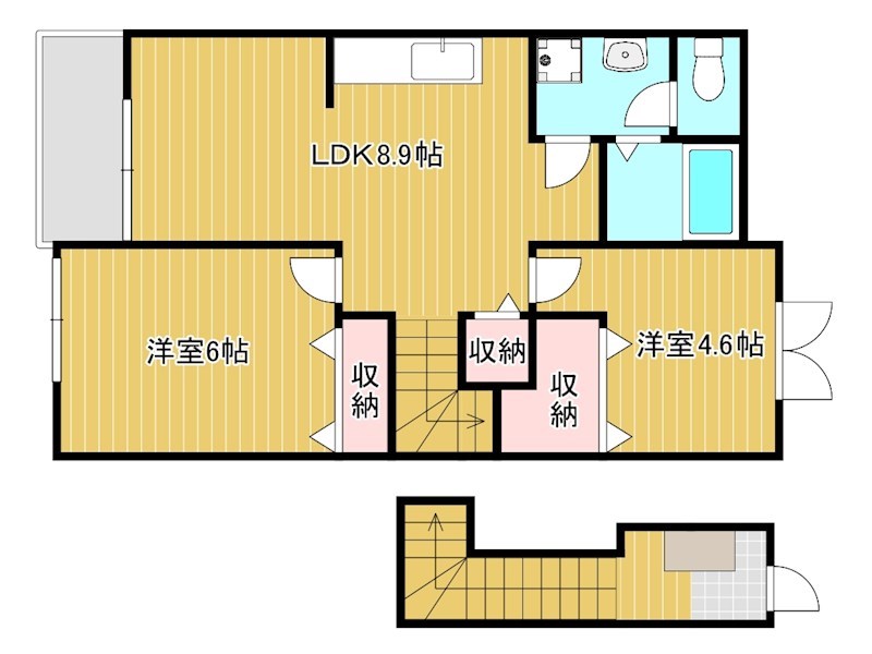 アルモニーメゾン Ⅰ203号室 間取り