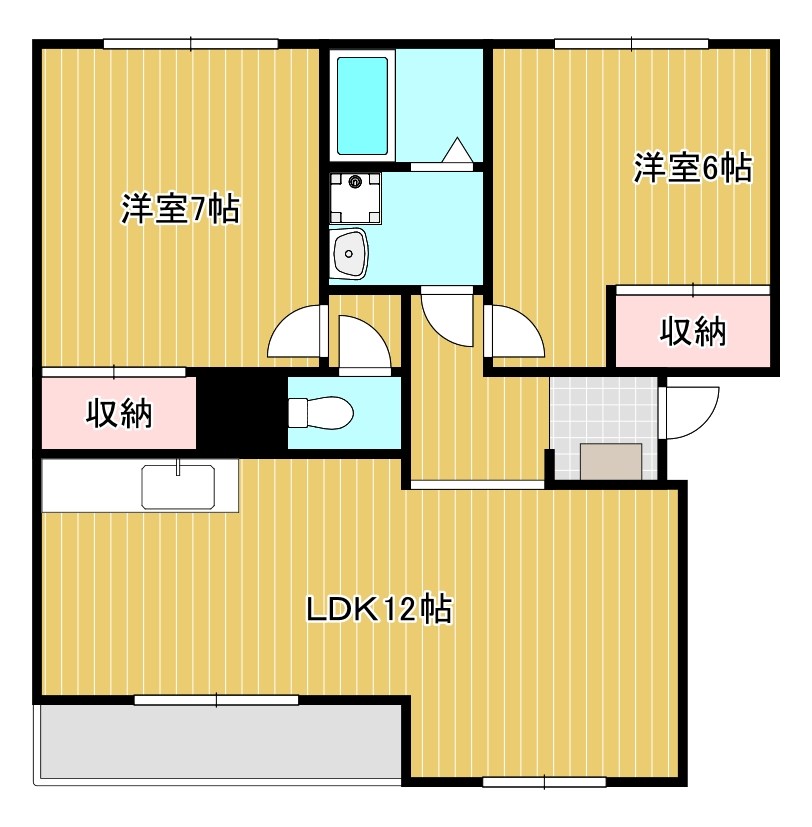 ソレイユ 202号室 間取り