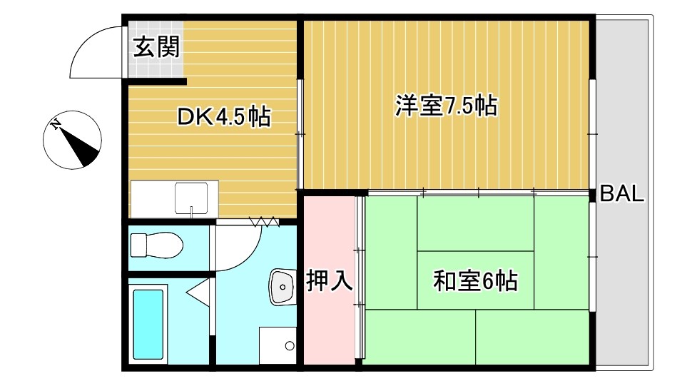 ハイツ・ユウリ  211号室 間取り