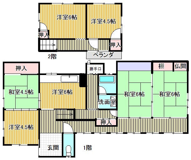 後三条町貸家 間取り