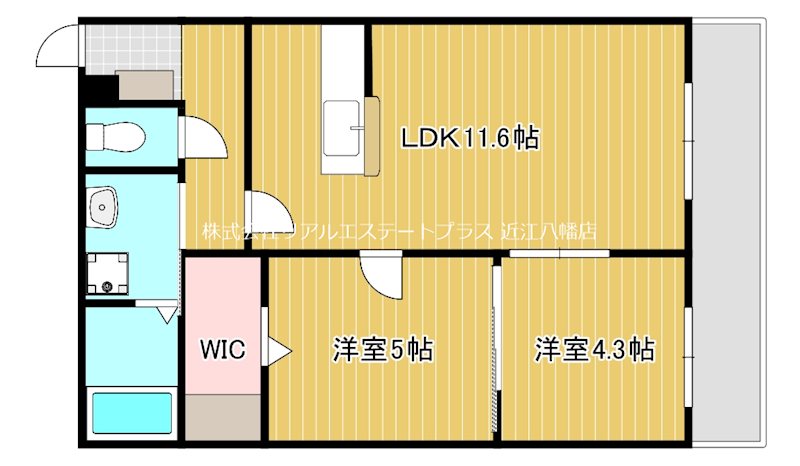 アンソレイエ 203号室 間取り